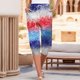 thumbnail image 2 of Pantalones Capri Casual Elastic Tie Waist Loose Long Independence Day Pantalones de Mujer con Bolsillos, 2 of 6