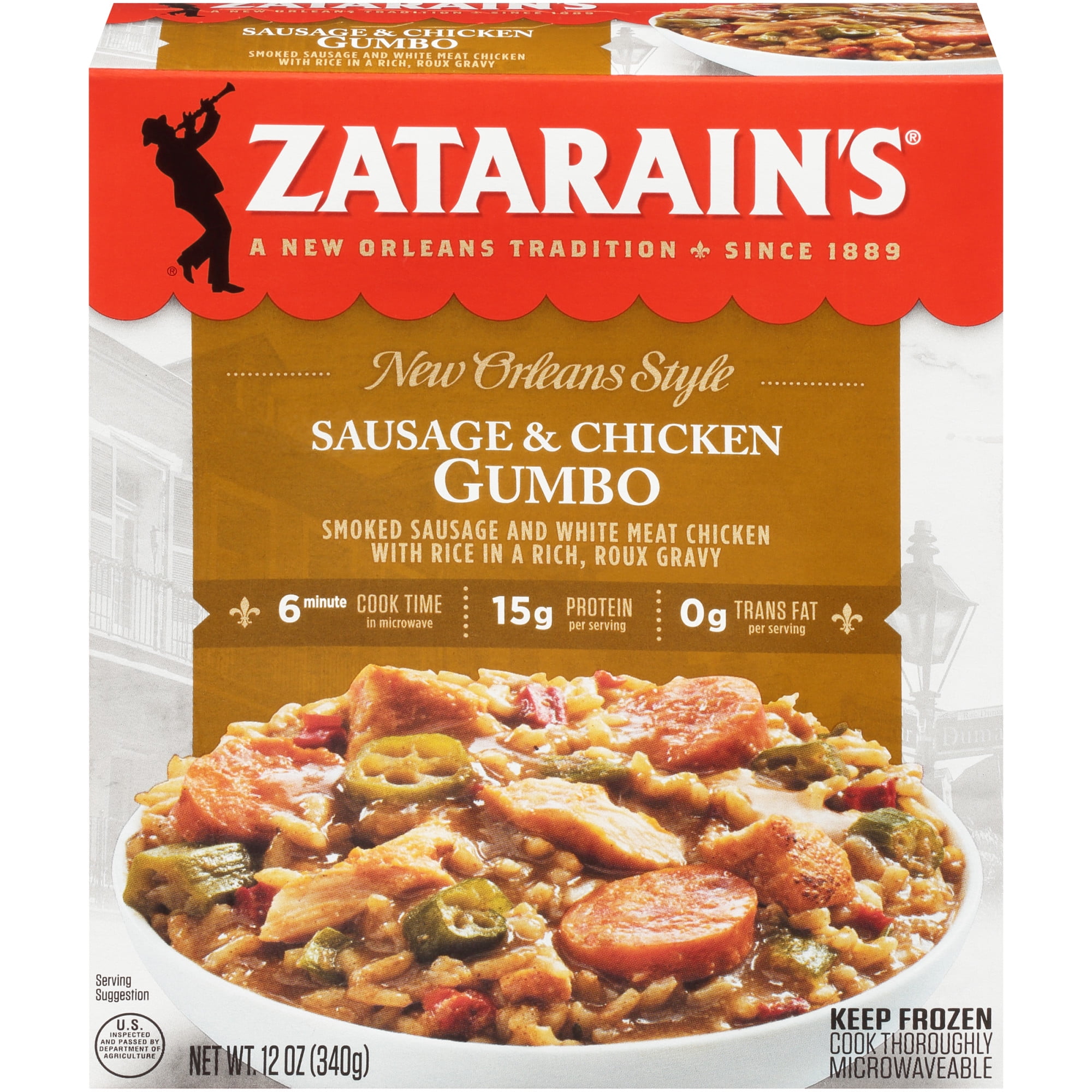 Zatarain's Frozen Sausage And Chicken Gumbo, 12 Oz - Walmart.com