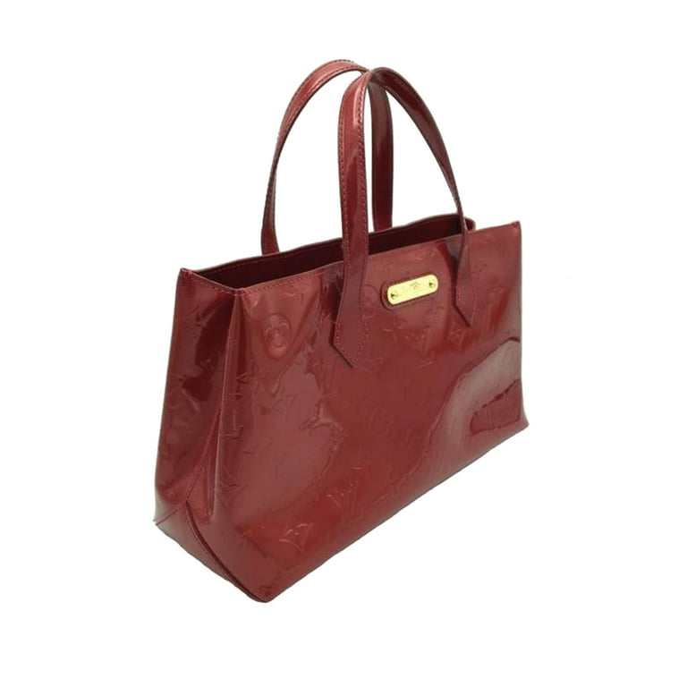 Louis Vuitton Wilshire Burgundy Patent Leather Handbag (Pre-Owned)