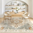 thumbnail image 4 of Buganda 5'x7' Area Rugs for Living Room, Vintage Distress Print Pattern Carpet, Non-Slip Rugs for Bedroom Dining Room, Beige, 4 of 7
