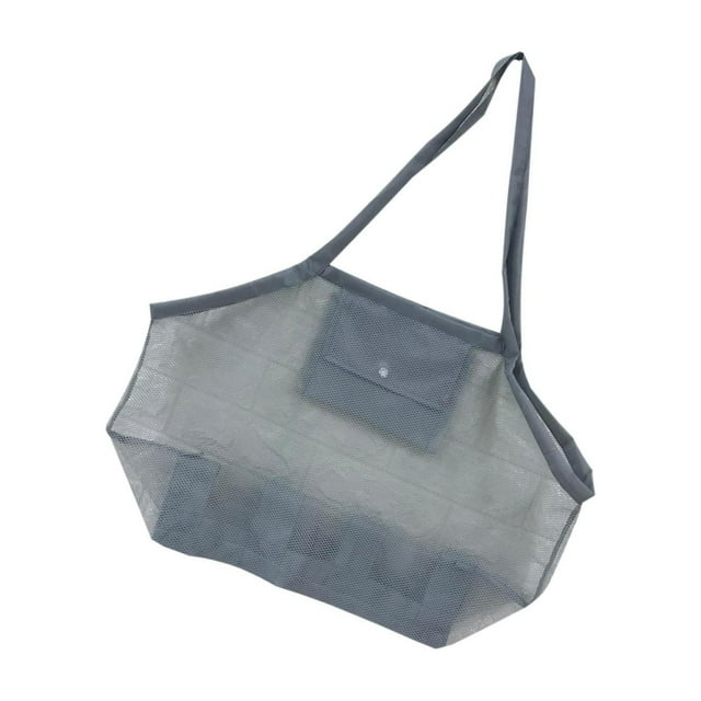 Wweixi Large Mesh Tote Bag for Beach and Swimming Pool Convenient Sand-Away Bag Grey Extra Large 1Set