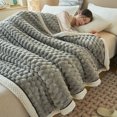 thumbnail image 2 of Upgraded Extra Thick Flannel Fleece Blanket With Double Layer Ideal Office Nap Cover Warm comforts Blanket For Bed Or Couch B, 2 of 6