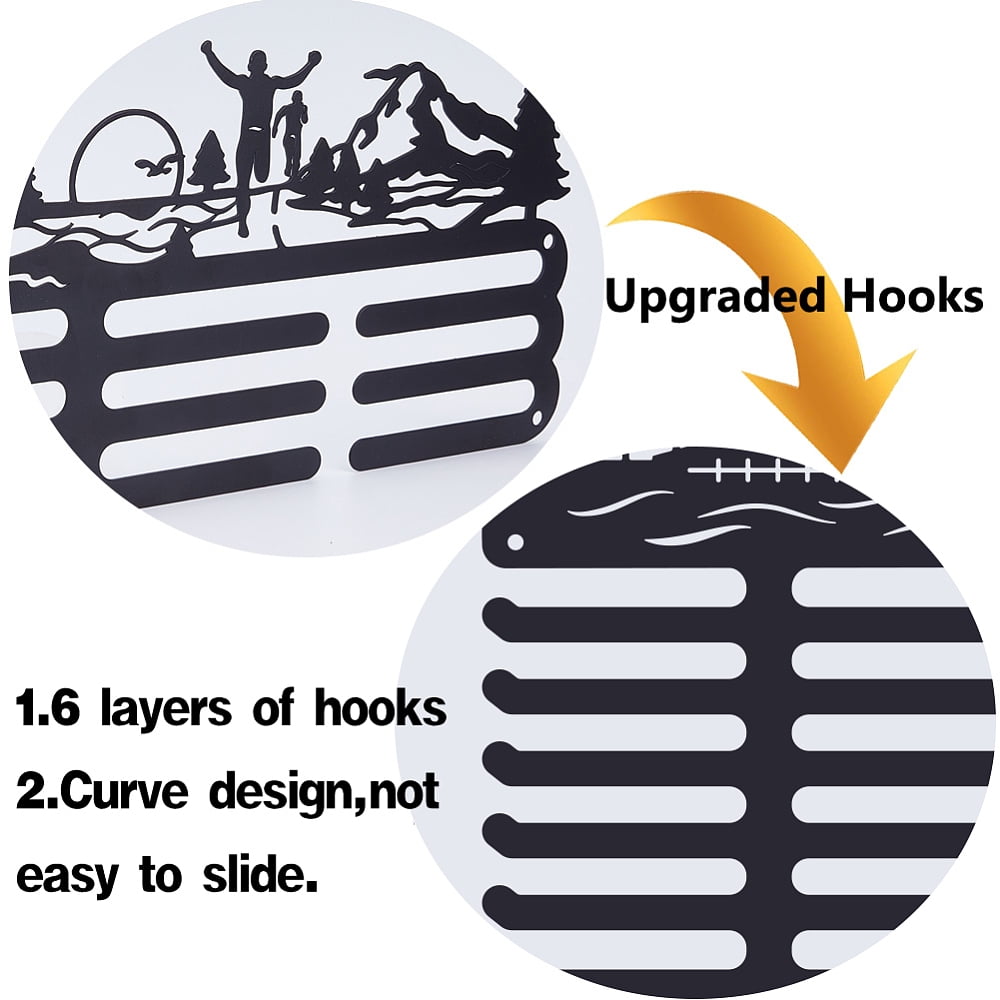 Medal Hanger Medals Holder Personalised Award Black Metal for Athletes for DIY