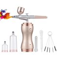 thumbnail image 1 of Kit d'Aérographe Portable avec Compresseur Portable Stylo Brosse à Air Sans Fil Double Action 3 Niveau Pression Réglable Batterie Intégrée pour la Peinture Modèle Coloriage Nail Art Maquillage Gâteau Décoration, 1 of 7