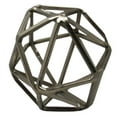 thumbnail image 4 of PD Home & Garden Cast 5 inch Silver Decorative Triangles Metal Orb Decor Ball for Accent Bowl Farmhouse Art Spheres, 4 of 4