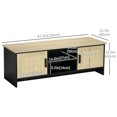 thumbnail image 3 of HOMCOM TV Cabinet Entertainment Center with 2 Cable Managements Natural, 3 of 10