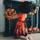 thumbnail image 5 of Sombrero de bruja de fiesta de Halloween con encaje para la cara, sombrero de mago de fiesta de Halloween de poliéster tafetán, sombrero de disfraz de Halloween de bruja negro, 5 of 6