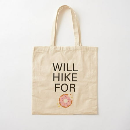 Funny Graphic Hiking And Donut T-Shirt Classic T-Shirt Cotton Tote Bag Canvas Tote Bag  Family Gift For Mother  Her