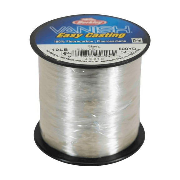 Berkley Vanish® Fluorocarbon Fishing Line, Clear, 10 lb Test Strength, 500 yd