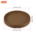 thumbnail image 2 of Unique Bargains 4.5' Ceramic Round Planter Saucer Flower Pot Drip Tray Coaster, Brown 2 Pack, 2 of 5
