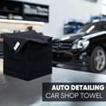 thumbnail image 6 of Microfiber Car Cleaning Towels, Black, Soft Quick Drying, Double Layer, Multipurpose for Windows Mirrors Wiping, 12 Pack, 6 of 6