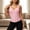 Pink, variant on Women Solid V-Neck Shapewear Tank Top, Breathable Zip Front Waist Trainer with Built-in Bra Beige XXS(XXS)