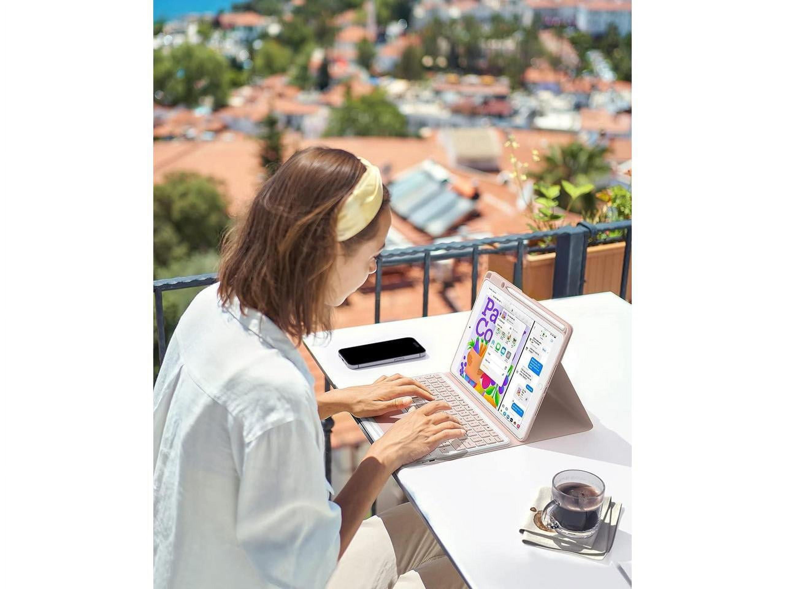 Touchpad Keyboard Case for iPad pro 12.9 2017 2015 2nd 1st Generation, Smart Stand Cover with Detachable Wireless Magnetic Keyboard, Pencil Holder