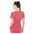 thumbnail image 3 of Med Couture Women's 'Energy Collection' Racerback Shirtail Serena Scrub Top, Coral, XX-Large, 3 of 5