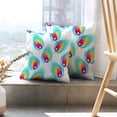 thumbnail image 6 of LALILO Throw Pillow Covers Animal Tile Feathers Birds Trendy Blue Cushion Cover 18" x 18", 2 Pack, 6 of 6