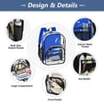 thumbnail image 3 of Iauyy Clear Backpack Heavy Duty PVC Transparent Backpack for College Workplace, Blue, 3 of 8