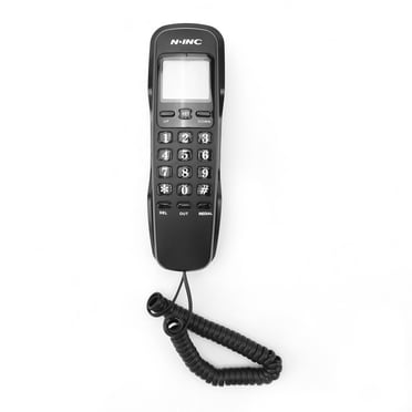 Corded Phone for Home, Durable landline Phone with Large Buttons for Seniors, Versatile Mini Phone for The Home, Office, and More, Black