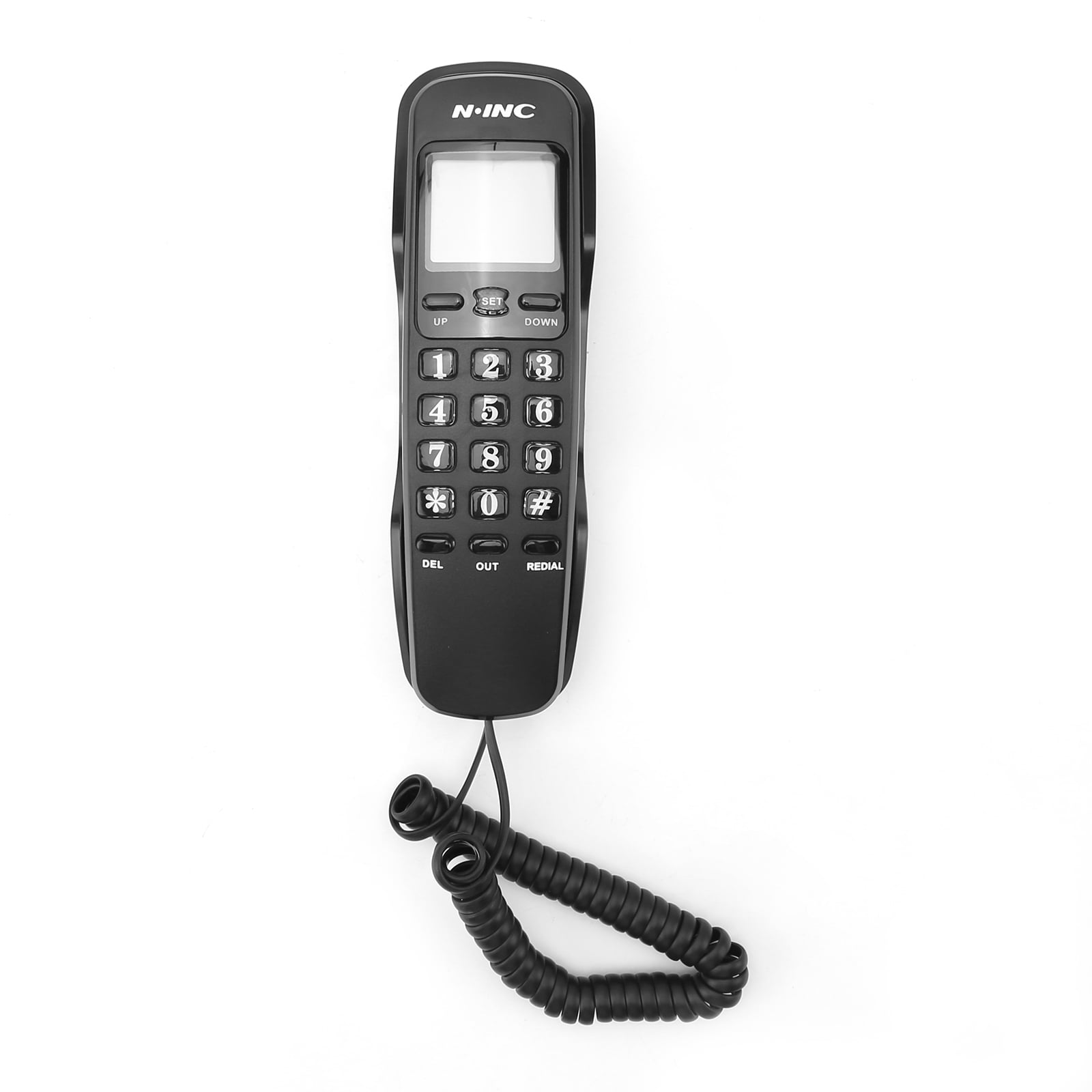 Corded Phone for Home, Durable landline Phone with Large Buttons for Seniors, Versatile Mini Phone for The Home, Office, and More, Black