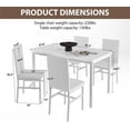 thumbnail image 2 of MIERES 5-Piece Dining Table Set for 4 with Faux Marble Top & Velvet Chairs, Space Saving Modern Kitchen Table Set for Small Spaces, Apartments, 2 of 9