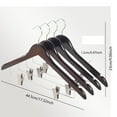 thumbnail image 2 of Home Textile Storage Maple Wood Clothing Hangers 10 Pack Non Natural Finish Heavy Duty Design with Metal Hooks for Closet Organization 10PCS, 2 of 3