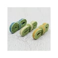 thumbnail image 4 of INSPIRE CHIC Flat Fuzzy Shoelaces Colored Shoe Laces Soft Wide Fluffy Shoestrings 2 Pairs Green Blue 80cm/31.50", 4 of 5