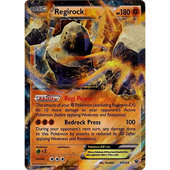 Tarjeta coleccionable Pokémon RegiRock-EX (43/124) XY Fates Collide