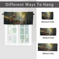 thumbnail image 6 of Deer Curtains Valances for Home Decor Green Misty Forest Flowers Rustic Wildlife Moose Elk Window Valance for Bedroom Bathroom Living Room Dining Room Valances Set 54 by 18 in, 1 Panel, 6 of 6