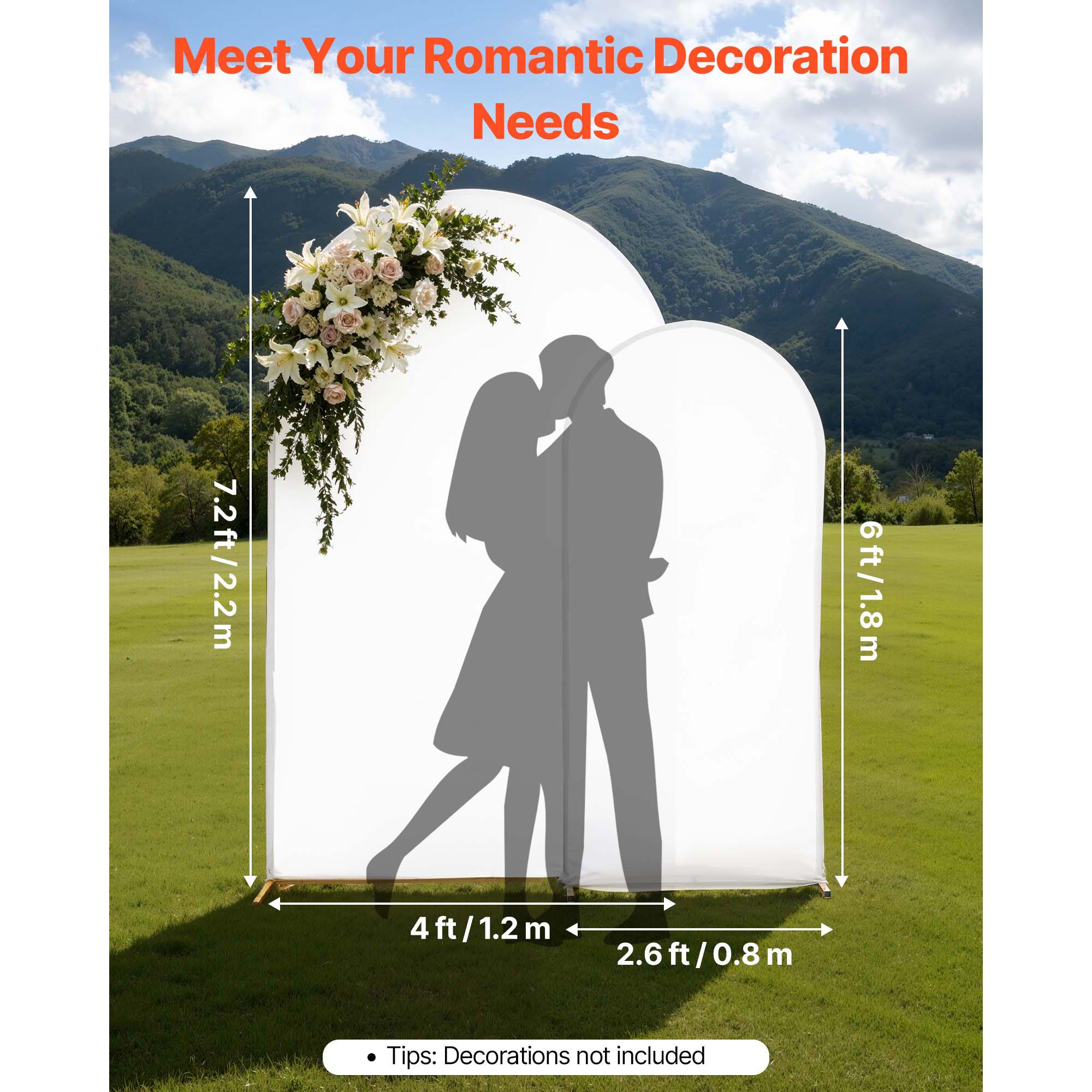 KFFKFF Metal Arch Backdrop Stand Set, Gold, 2-Pack photo 2