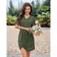 thumbnail image 5 of Vestido de Verano para Mujer, Cuello en V, Corta, Lateral, Verde , Talla S, 5 of 8
