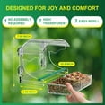 thumbnail image 2 of Comedero para pájaros BPYOT de acrílico transparente para ventana con ventosas, 2 of 6