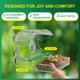 thumbnail image 2 of Comedero para pájaros BPYOT de acrílico transparente para ventana con ventosas, 2 of 6