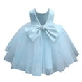 thumbnail image 5 of Satin Tulle Flower Girl Dress With Bow Knot For Birthday Wedding Flower Girl Dress, 5 of 5