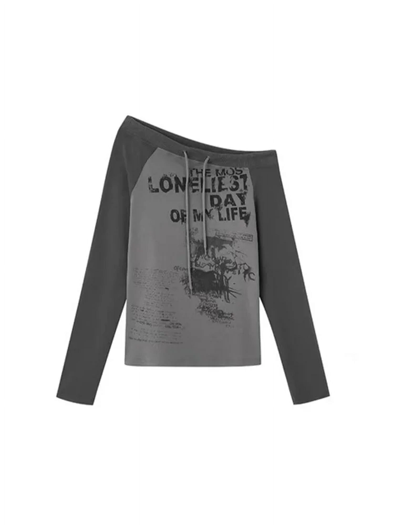 Japanese 2000s Style Y2K T-Shirt Women Harajuku Grunge Off