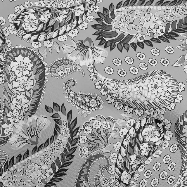 oneOone Rayon Gray2 Fabric Asian Paisley Sewing Craft Projects Fabric Prints By Yard 56 Inch Wide