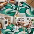 thumbnail image 6 of Abstract Stitching Area&nbsp;Rug 2.7x5ft Green White Gradient Stripe Non-Slip&nbsp;Washable Square&nbsp;Rugs Soft Felt Indoor Floor Mat for Bedroom Kitchen Living Room Bathroom, 6 of 9