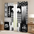 thumbnail image 2 of Homewish Wild Bear Deer Black Out Curtains,Happy Camping Curtains Pack of 2 (42x63 Each),Rustic Farmhouse Cabin Bedroom Curtains For Boys,Microfiber Bedroom Decor, 2 of 6