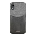 thumbnail image 5 of Wireless Sync Motorola Moto E6 Czerny Folio Wallet Shockproof Rigid Plastic Phone Case Cover - Gray Black, 5 of 5