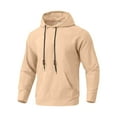 thumbnail image 5 of Shirts for Men Sweatshirts Men Solid Colors Casual Fashion Loose Long Sleeve Pocket Pullover Top Hooded Hoodie Casual Daily Wear Essentials Casual Top Wear, 5 of 8
