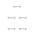 thumbnail image 2 of Guardurnaity Anillos para pezones Exquisito accesorio de joyería para mujer Adorno para el pecho Pequeños piercings en el cuerpo en forma de Plata Suce-le 5piezas, 2 of 6