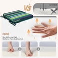 thumbnail image 2 of Outdoor Seat Cushion for Patio Furniture Dining Chair Pad Replacement, 21 x 21 x 3, Set of 2, Blue Green Stripes, 2 of 7