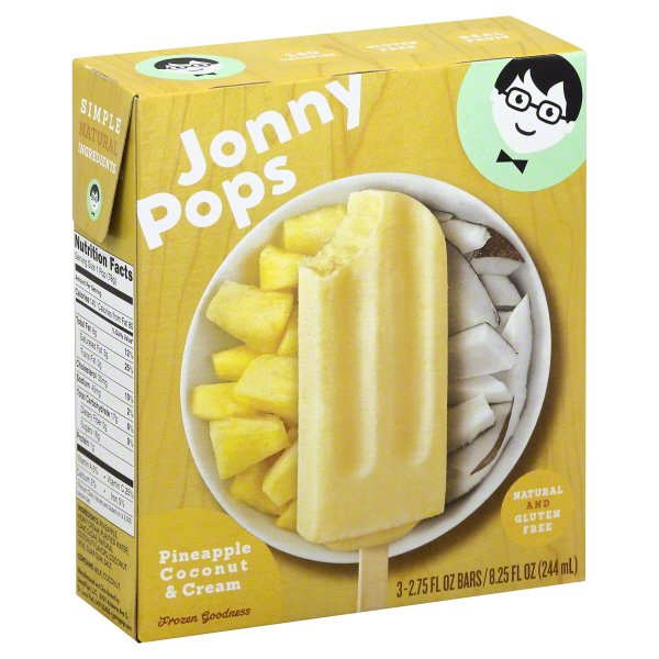 JonnyPops Fruit and Cream Bars Pineapple Coconut & Cream