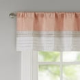 thumbnail image 3 of Madison Park Stripe Pattern 50" x 18" Pintuck Lined Curtain Valance Coral for Adults Indoor, 3 of 5