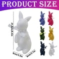 thumbnail image 3 of Easter Flocked Bunny Goth Figurine with Bow Tie 8.4" Easterween Rabbit Tabletop Decorations for Easter Centerpieces Easterween Ornament Spring Home Party Mantel Decor, 3 of 6