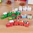 thumbnail image 2 of Mini Tren De Madera, Decoración De Tren De Navidad, Decoración De Navidad, Decoración De Navidad De Caravana En Miniatura, Mini Muñecas, Decoración De Interiores Del Hogar (Blanco) oso de fresa Electrónica, 2 of 4