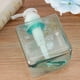 thumbnail image 3 of Frasco cuadrado de plástico rellenable de 250 ml (8,4 oz) con bomba dosificadora para dispensador de jabón, loción líquida, cosméticos, maquillaje o champú (azul transparente)., 3 of 7