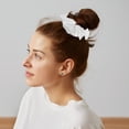 thumbnail image 3 of 12 coleteros de tela grandes para mujer, coleteros suaves y elásticos, accesorios decorativos para el cabello para niñas., 3 of 7