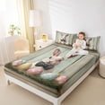 thumbnail image 4 of Erosebridal Bowknot Bunny Kids Full Size Sheets, Cute Easter Eggs Bed Sheets, 4pcs, 4 of 5
