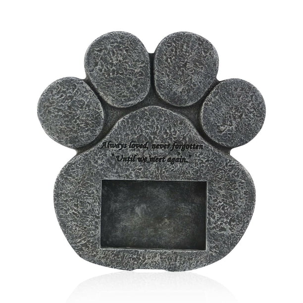 Memorial Memorial Piedra Pata exterior Impreso Patio Patio RESIN Tombstone Pérdida de las mascotas DIY Patio trasero Grave Marker Suministros Scienceny HA011778-00B