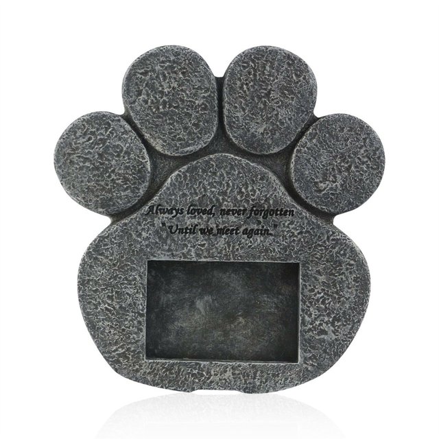 Memorial Memorial Piedra Pata exterior Impreso Patio Patio RESIN Tombstone Pérdida de las mascotas DIY Patio trasero Grave Marker Suministros Scienceny HA011778-00B