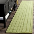 thumbnail image 2 of SAFAVIEH Martha Stewart Freehand Stripe Wool Area Rug, Mossy Rock, 8' x 8' Round, 2 of 6